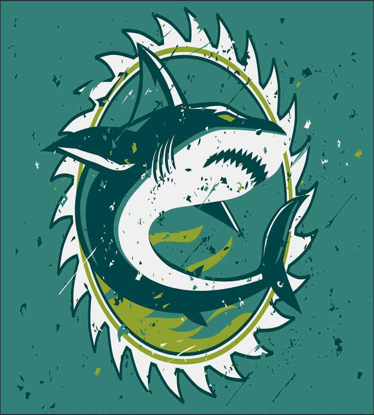 Shark Hunter Marine Art — Pattern
