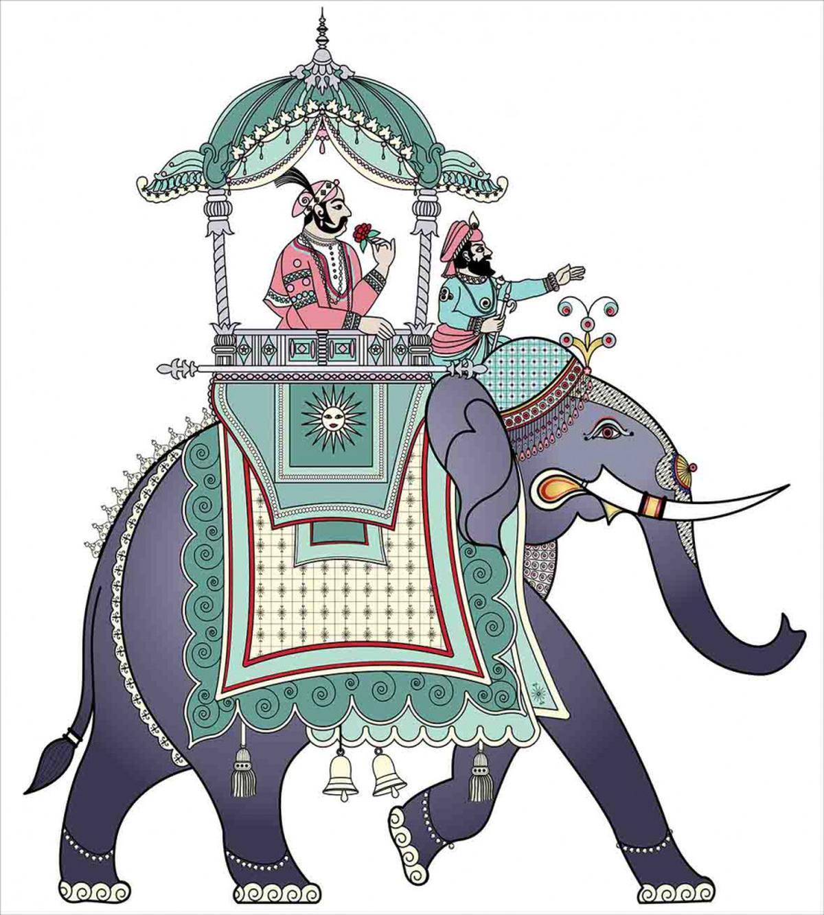 Elephant with Prince — Pattern