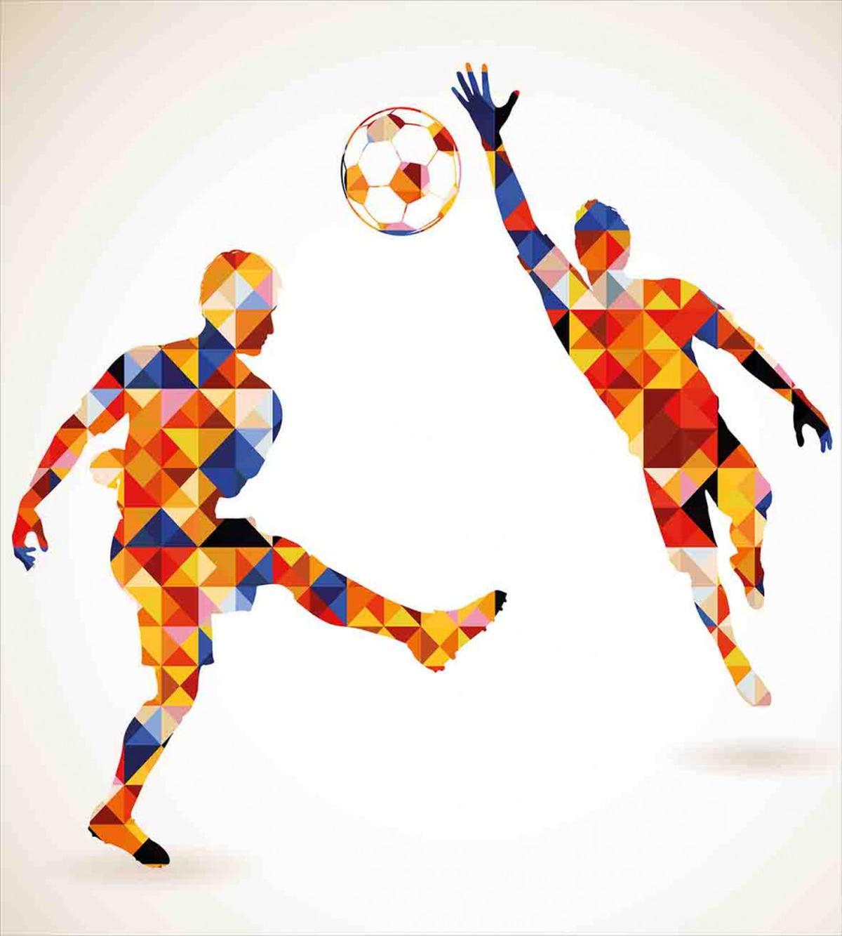 Colorful Footballers — Pattern