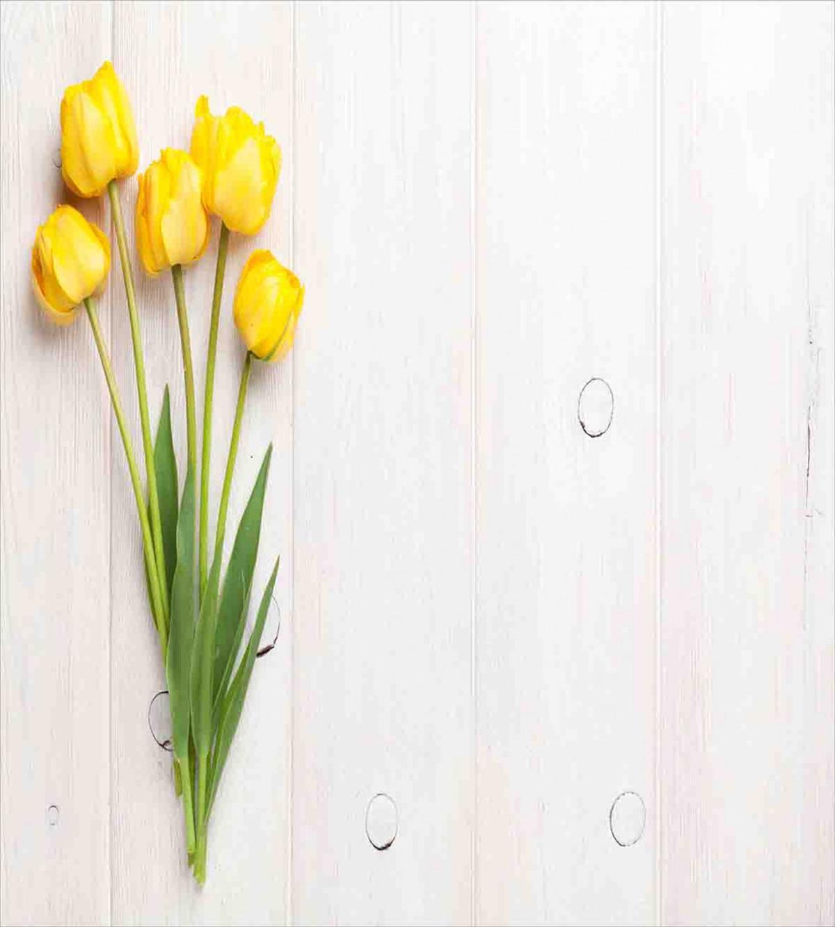 Tulips on Rustic Board — Pattern