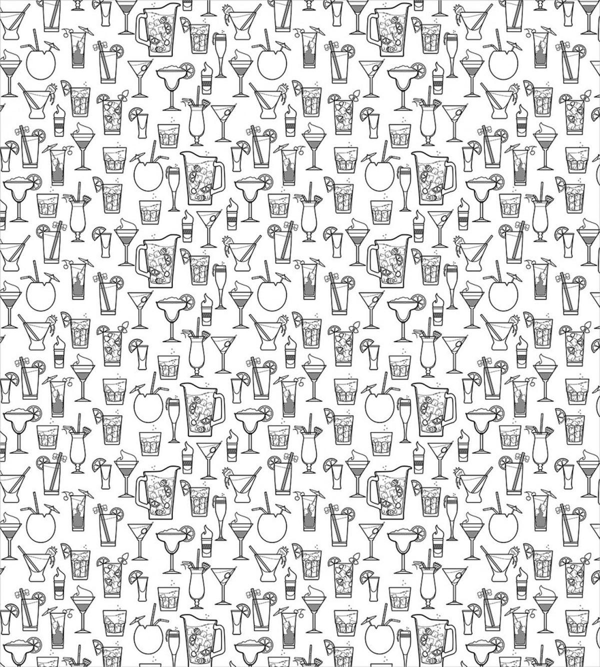 Monochrome Cocktails — Pattern
