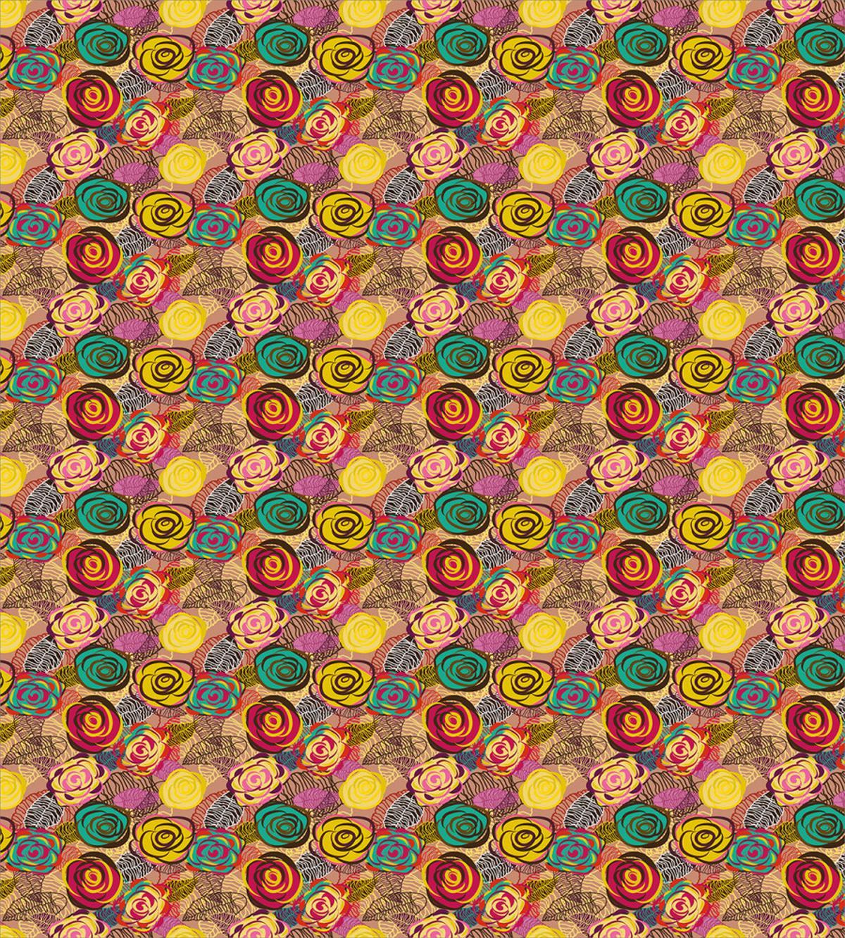 Colorful Rose Blossoms — Pattern