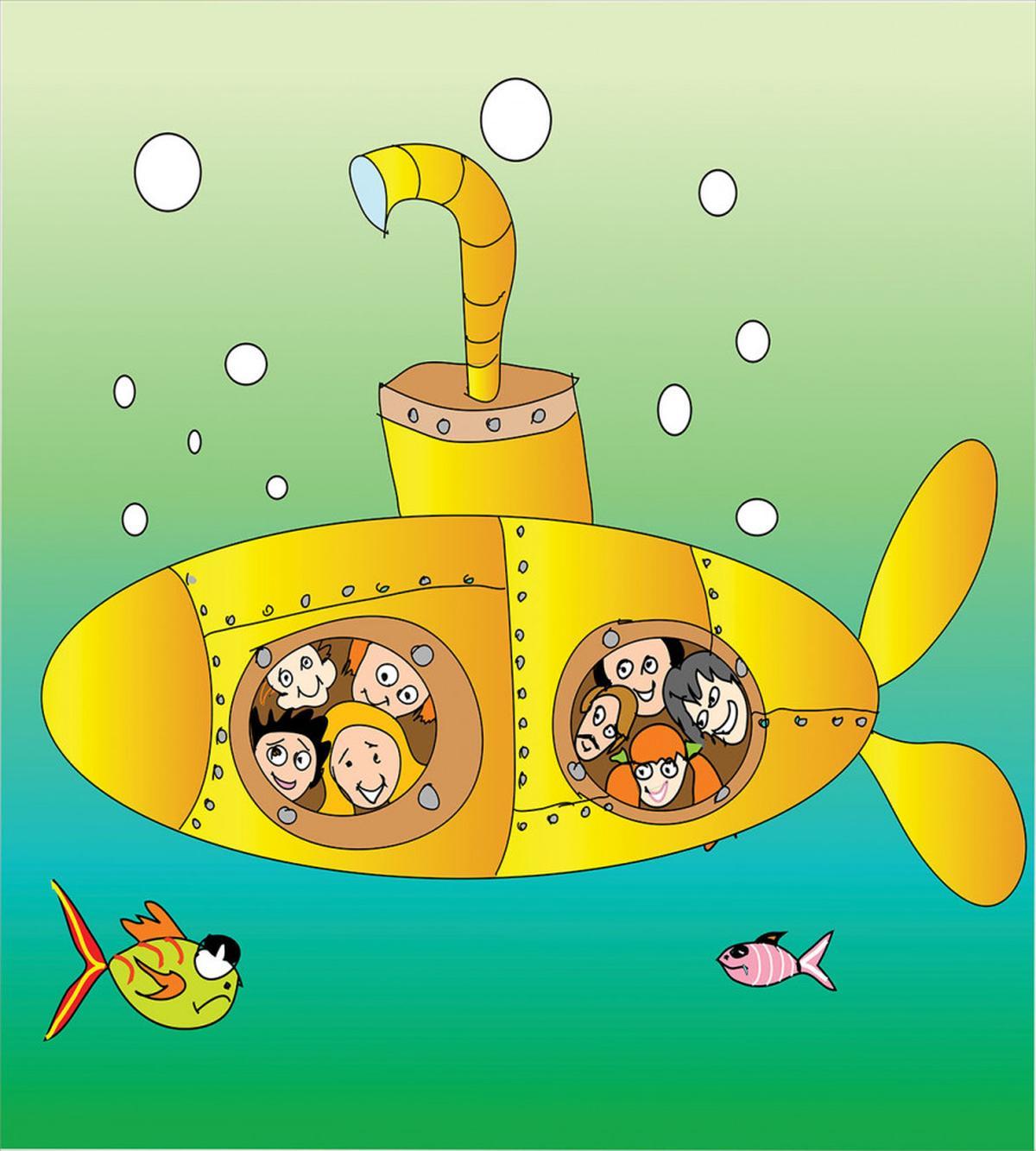 Underwater Happy Kids — Pattern