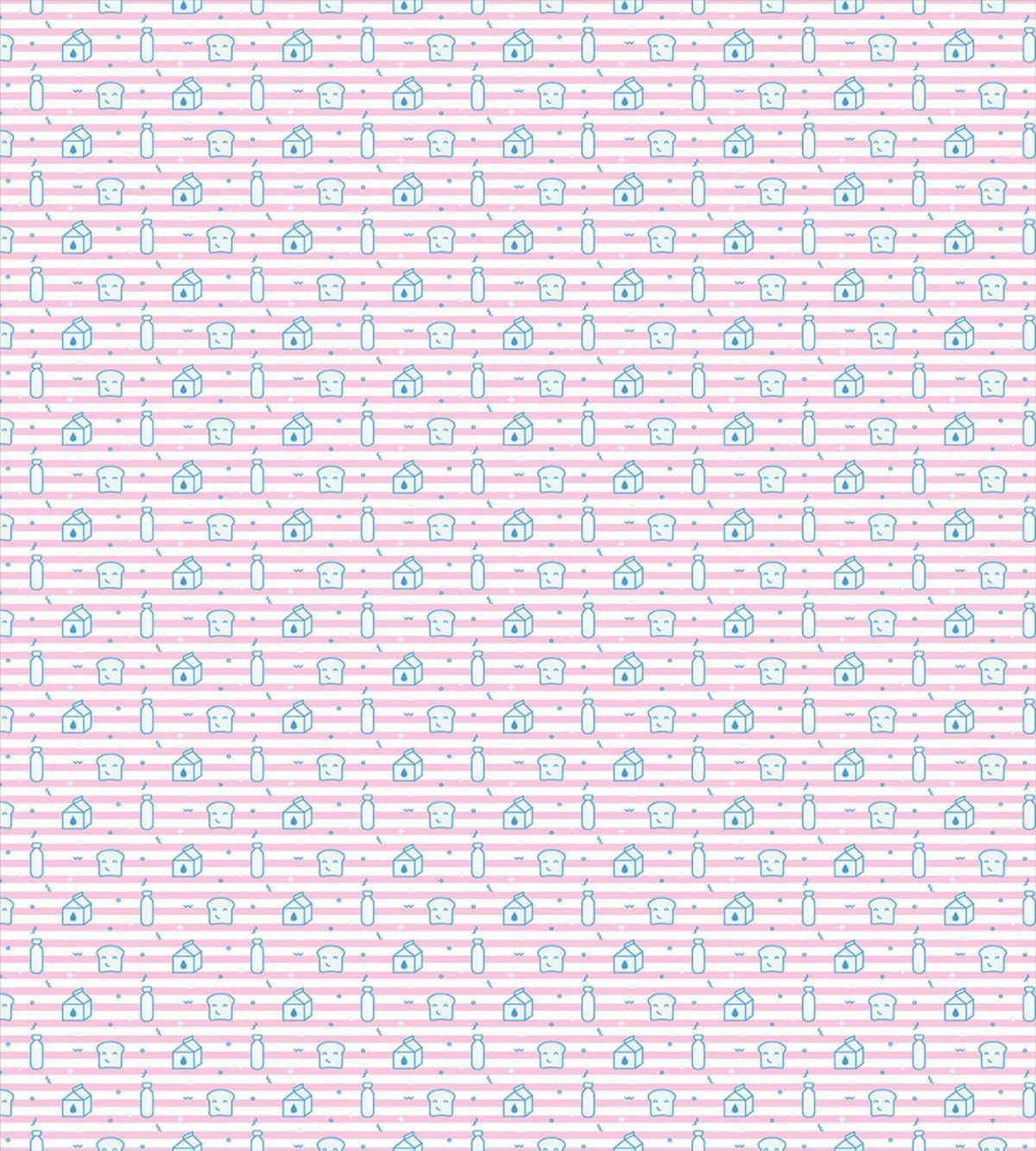 Milk Bottle Smiling Toast — Pattern