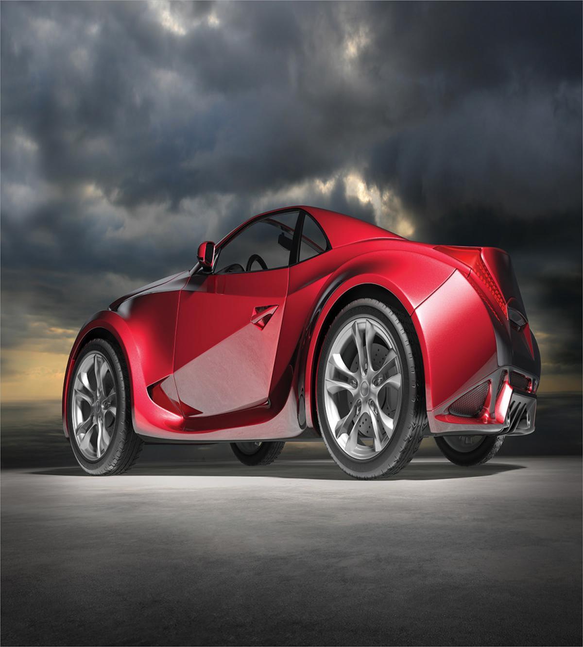 Modern Red Sports Vehicle — Pattern