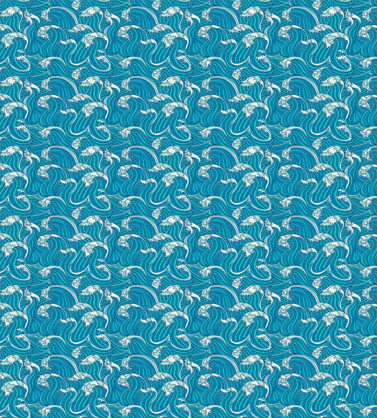 Nautical Foamy Lines Drawing — Pattern