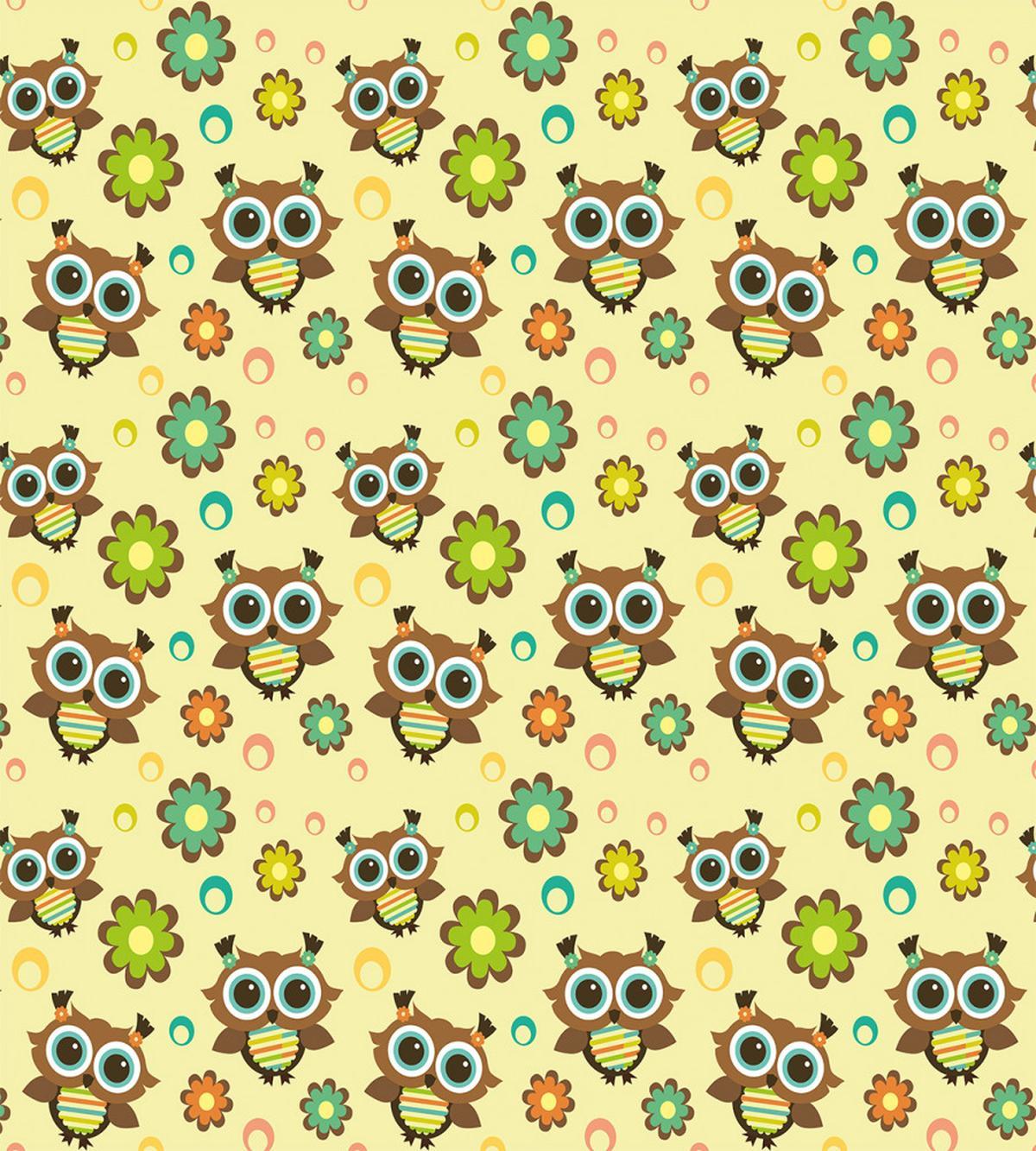 Owls Flowers Circles — Pattern