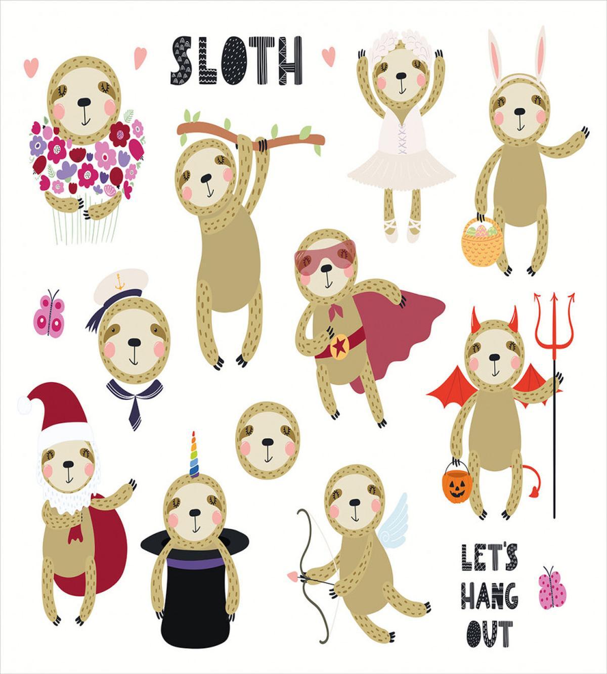 Lazy Animal Flowers — Pattern