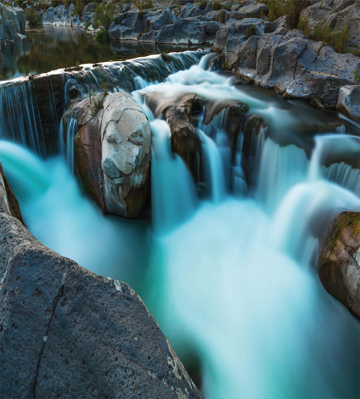 Waterfall Basalt Rocks — Pattern