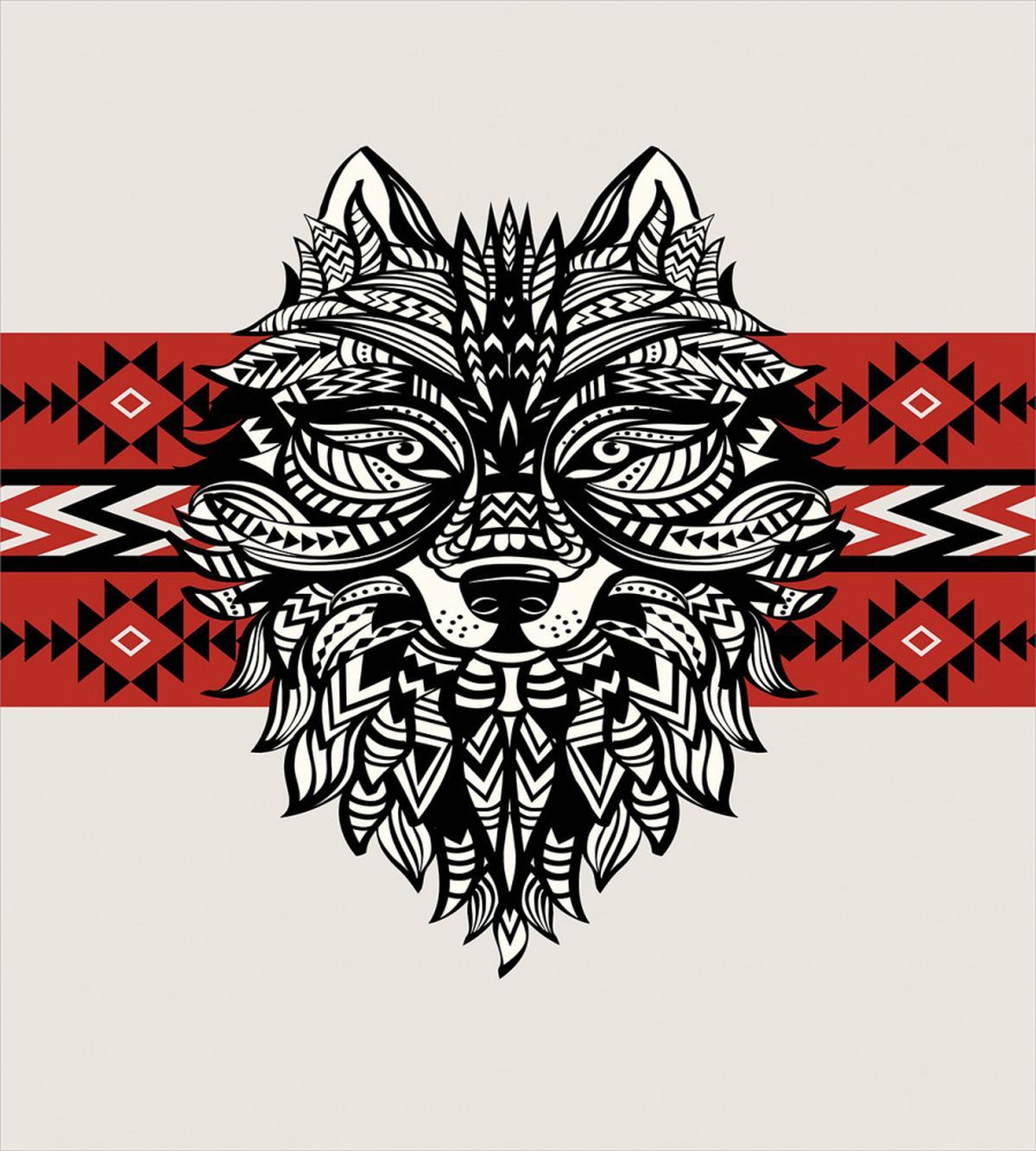 Tattoo Style Animal Face — Pattern