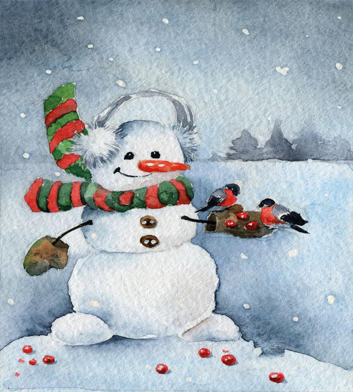 Watercolor Xmas Winter — Pattern