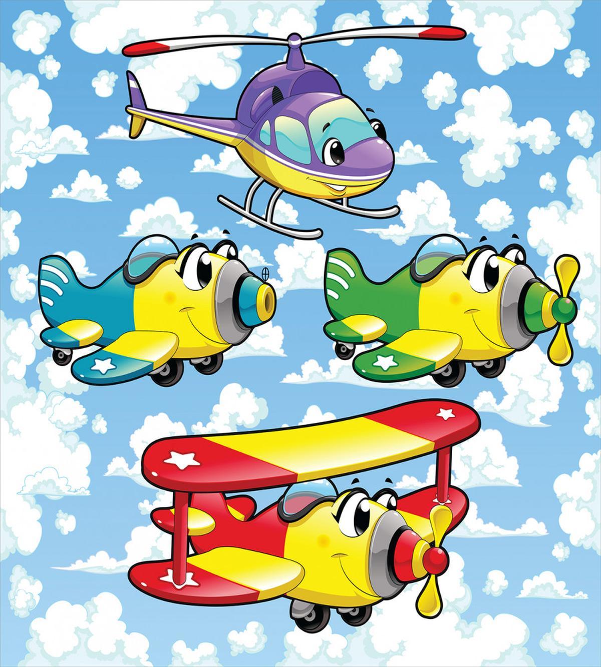 Kids Airplanes Sky — Pattern