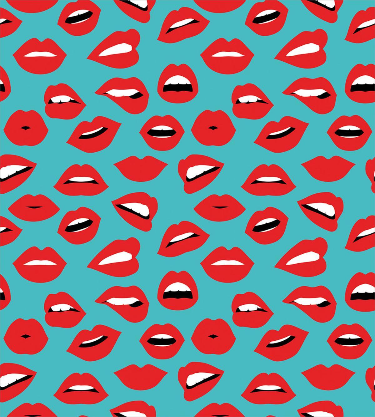 Retro Woman Red Lipstick — Pattern