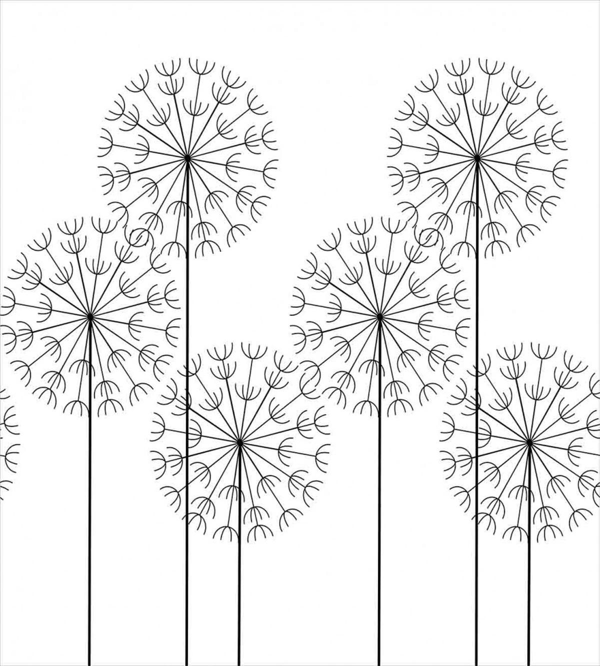Digital Flower Dandelion — Pattern