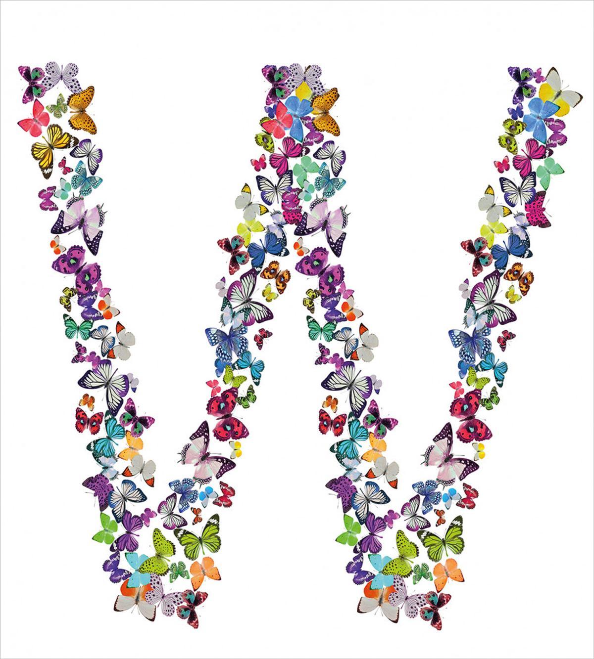 Butterflies Girls Font — Pattern