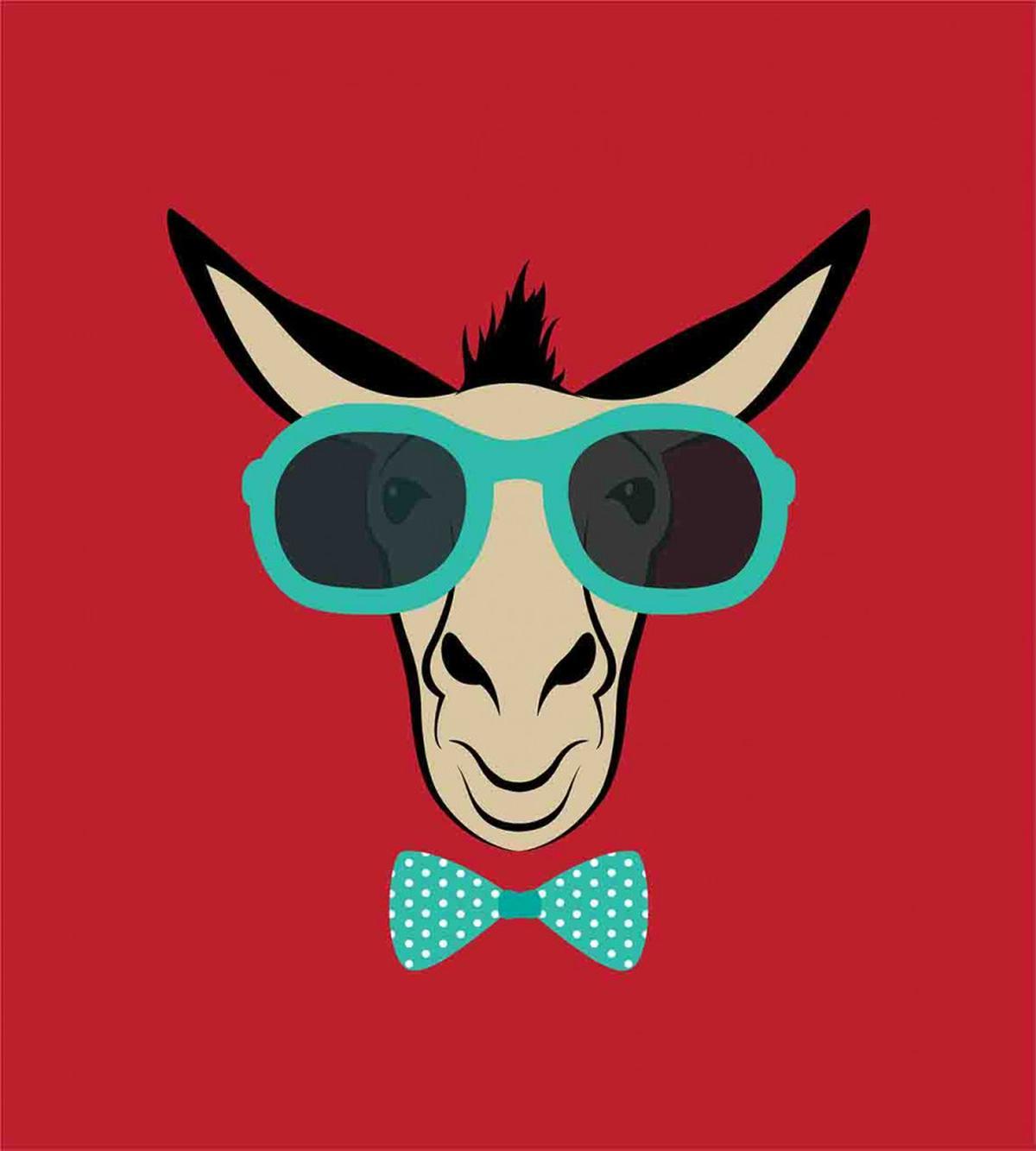 Donkey Wearing Sunglasses — Pattern