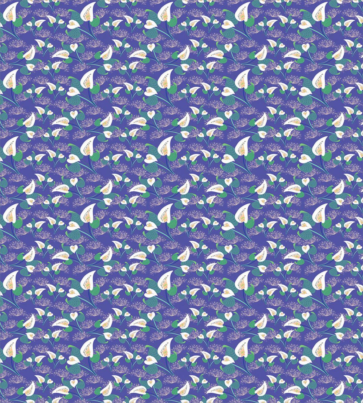 Peacock Tail Outlined Motif — Pattern