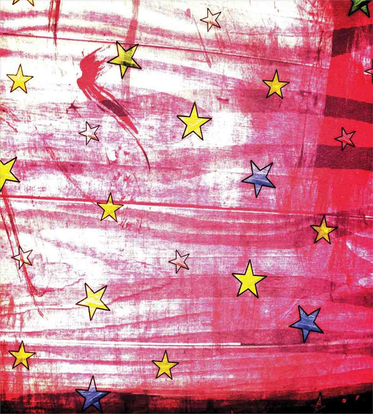 Red Grunge Celestial — Pattern
