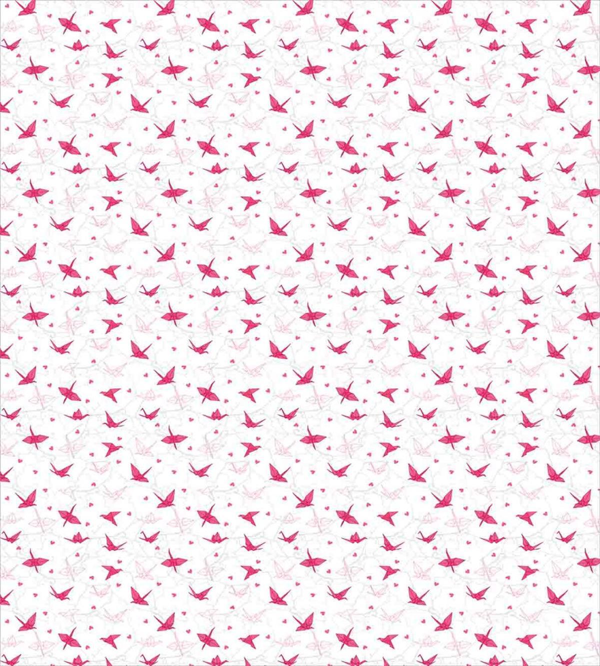 Origami Cranes with Hearts — Pattern