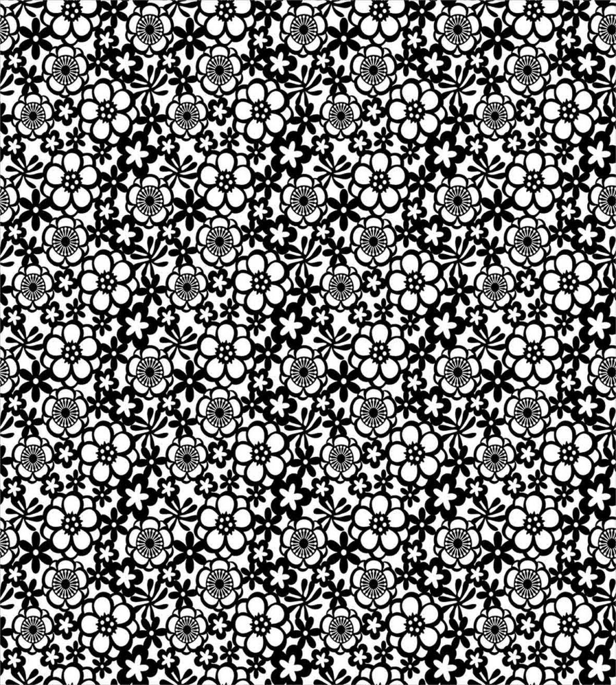 Monochrome Flower Petals — Pattern