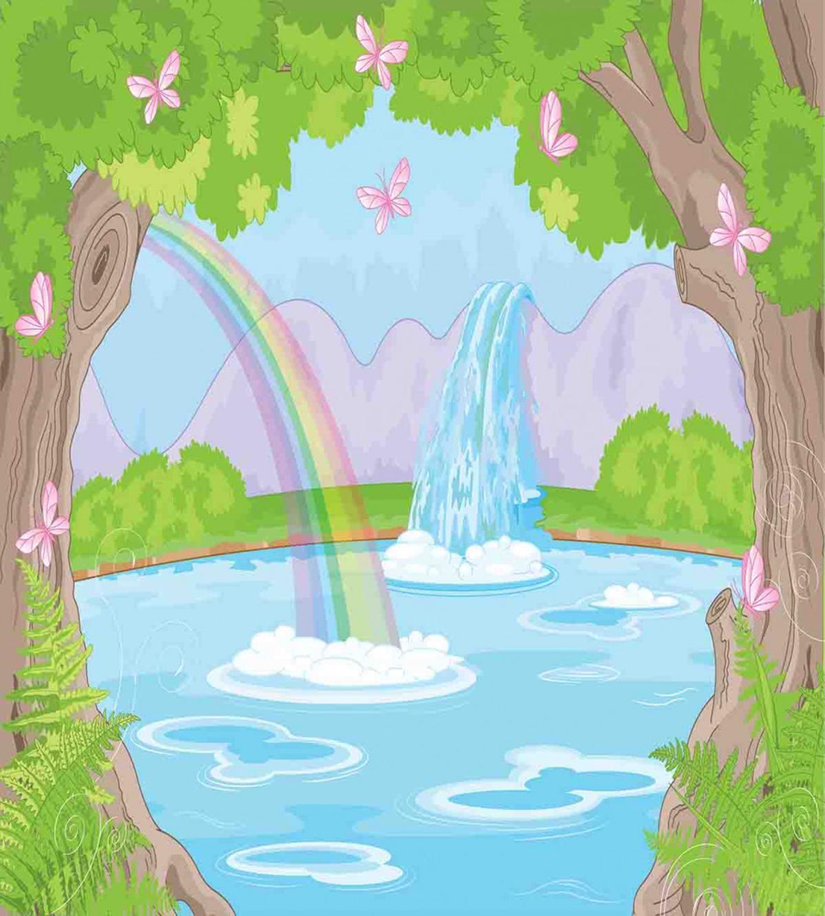 Fairy Landscape Waterfall — Pattern