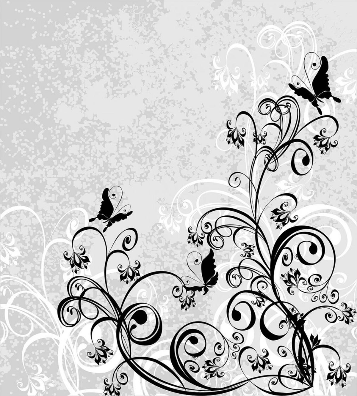 Floral and Grunge — Pattern