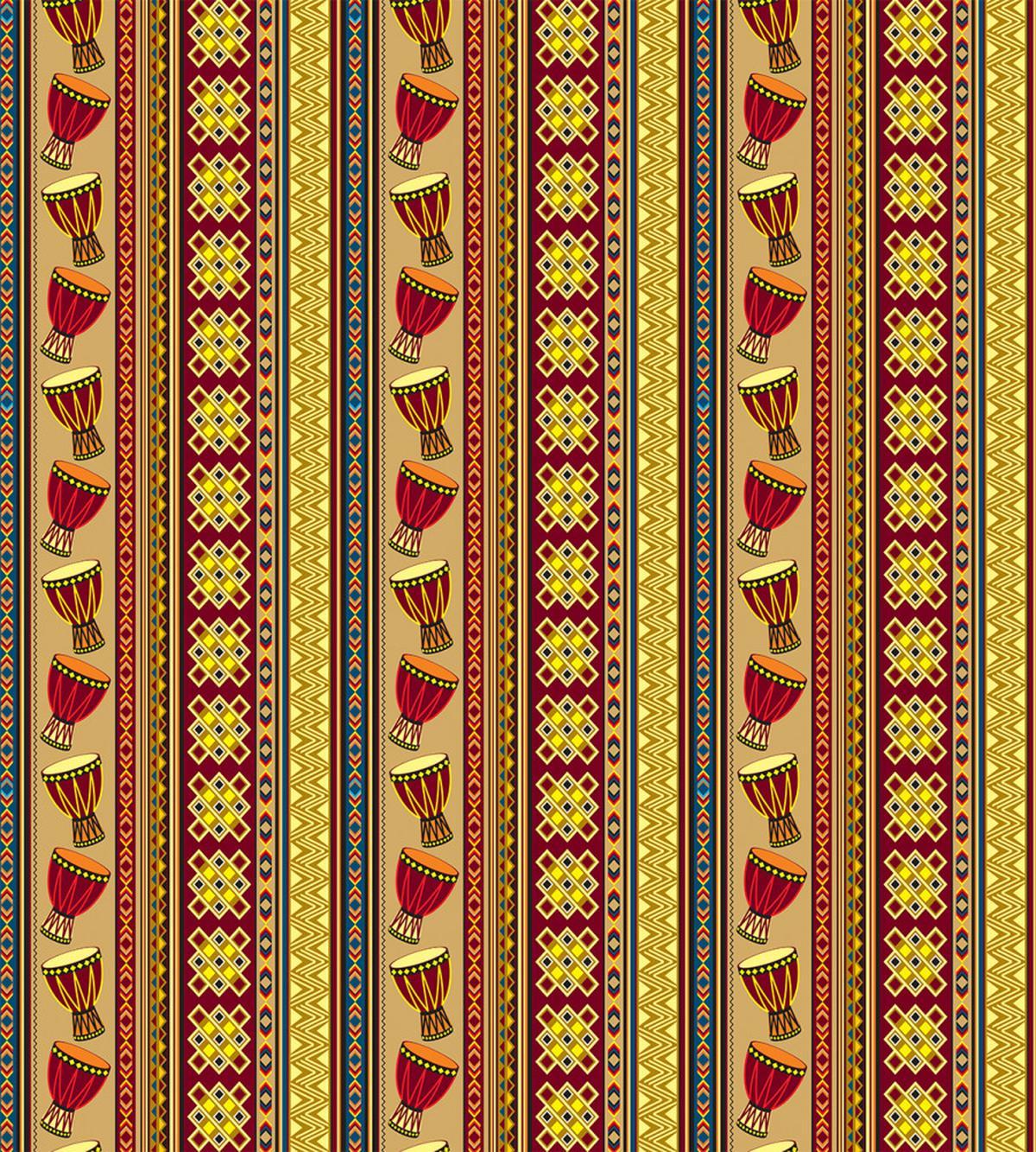 Djembe Drums Geometric — Pattern