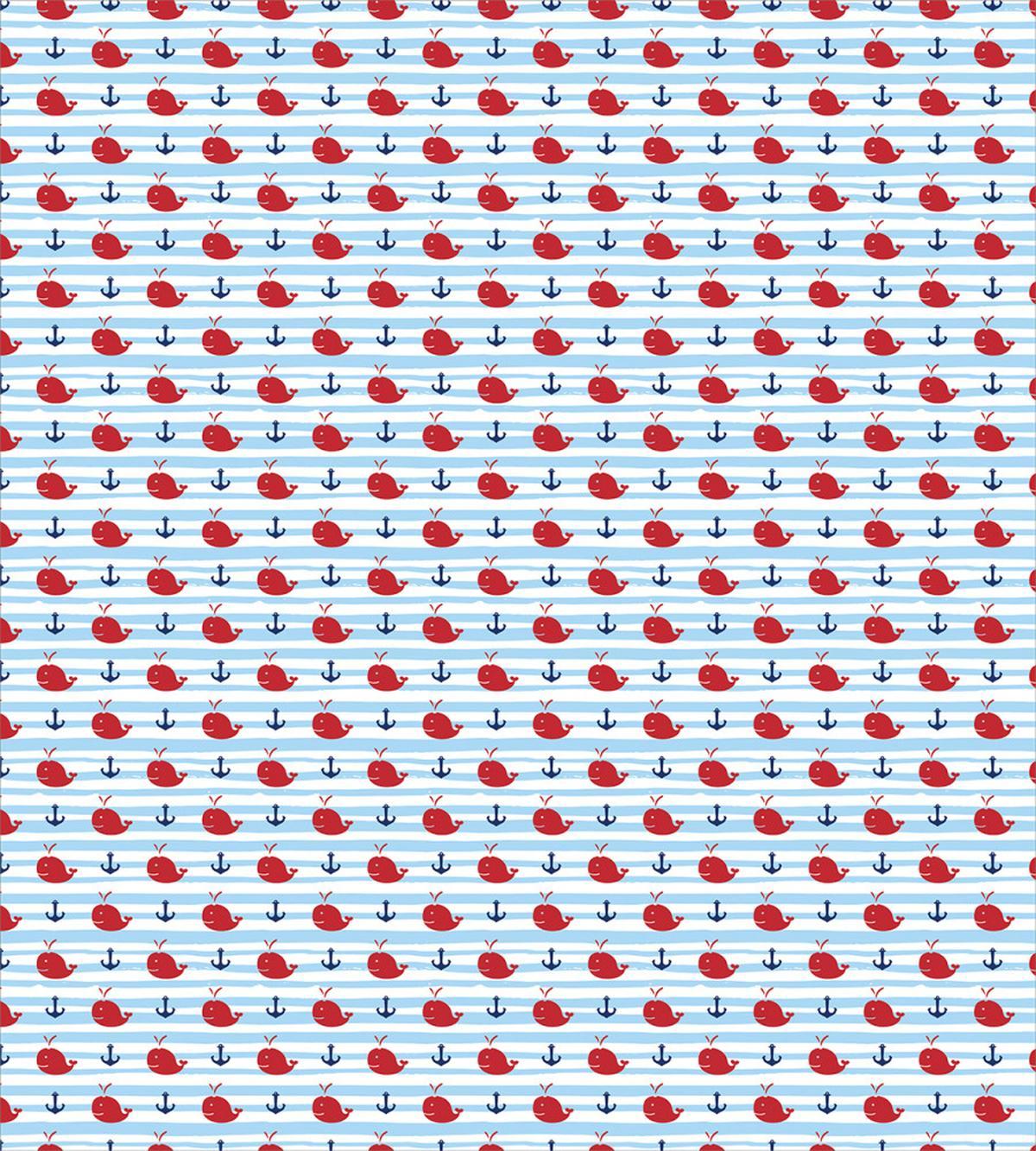 Anchor with Sea Mammal — Pattern