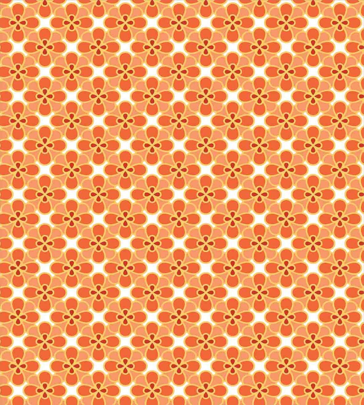 Orange Simple Blossom Motifs — Pattern