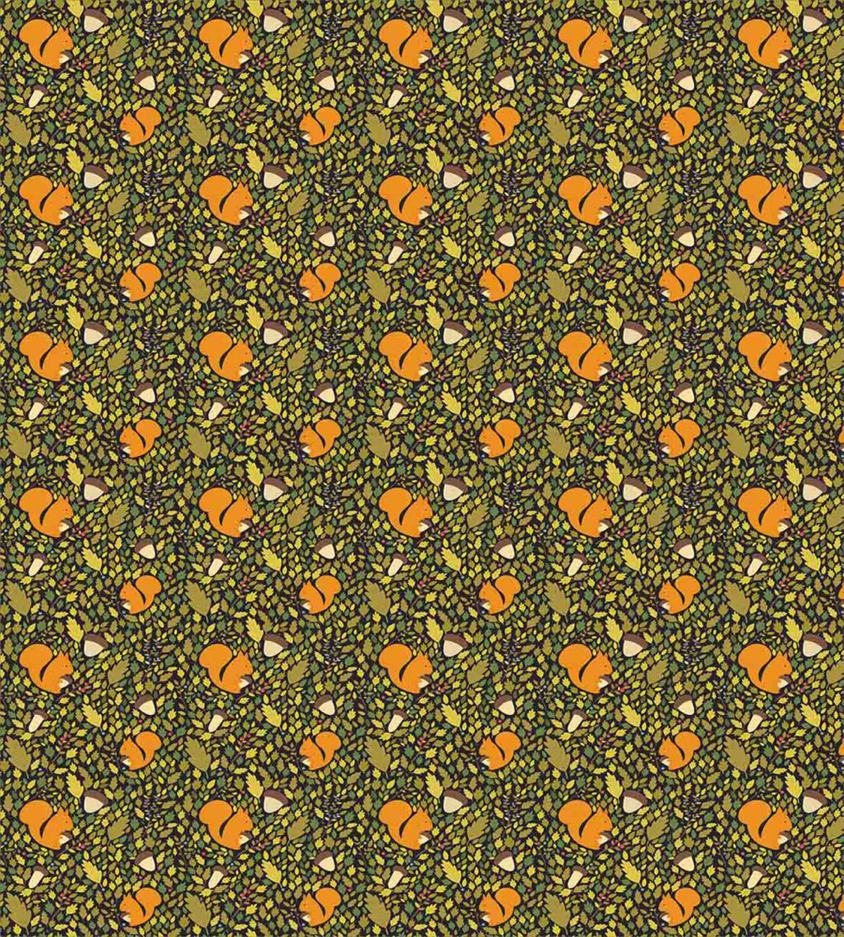 Squirrel Acorn Nature — Pattern