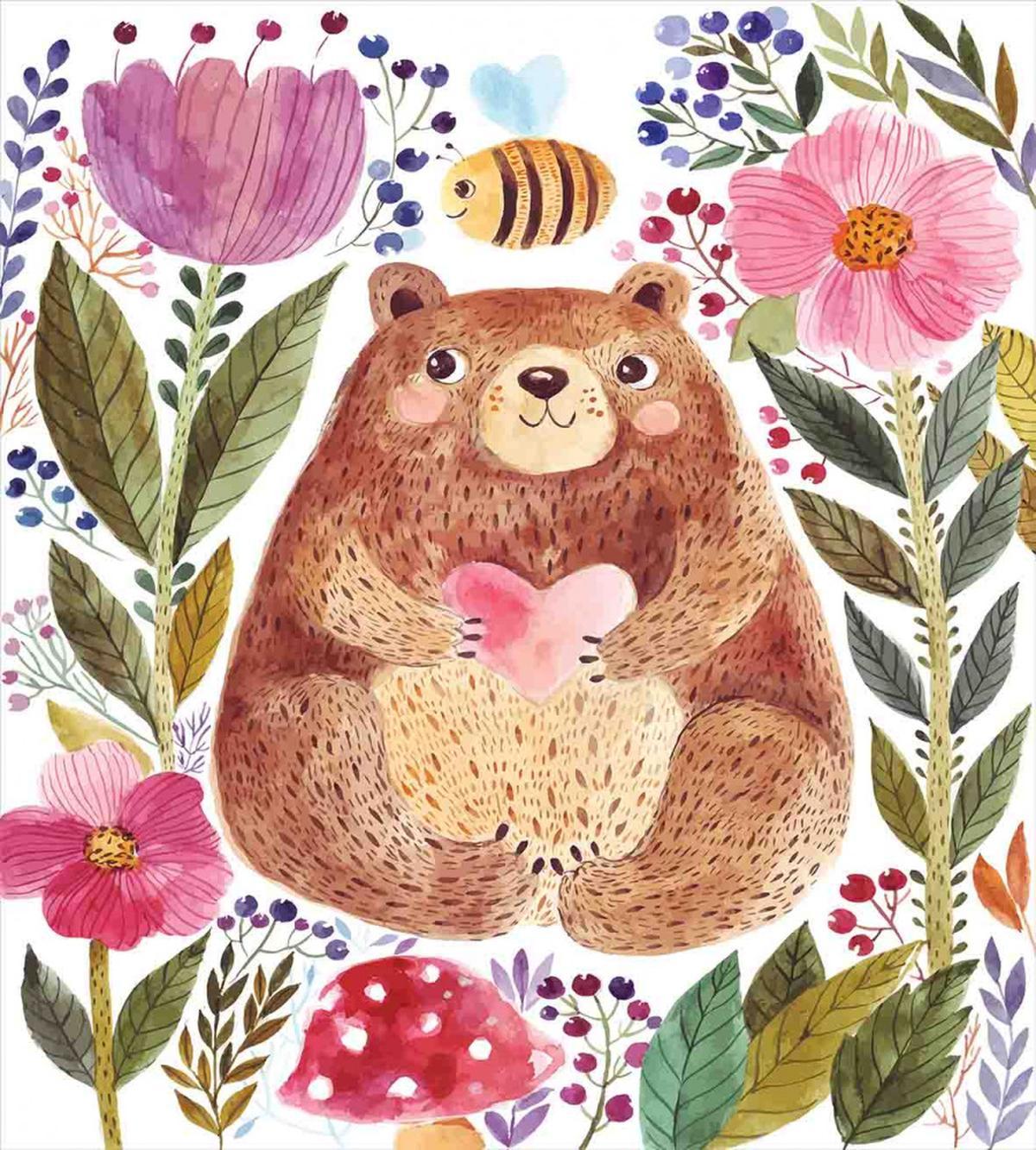 Bear with Flowers — Pattern