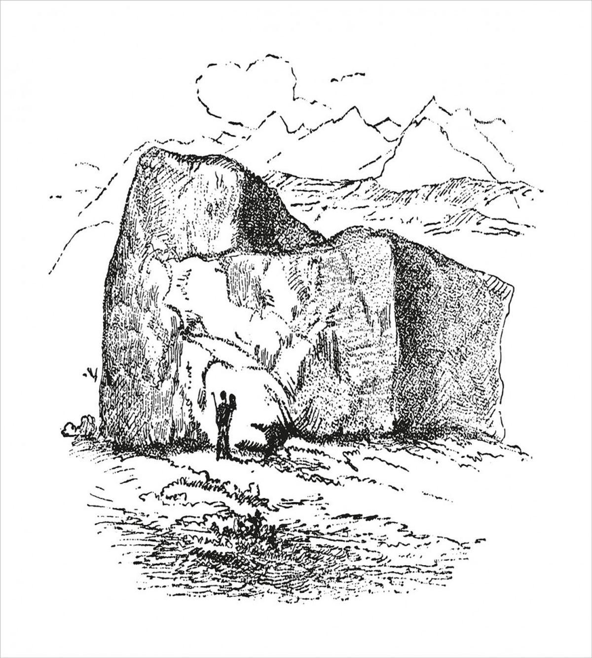 Hand Drawn Mountain Design — Pattern