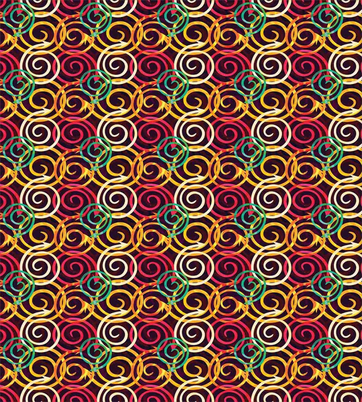 Curved Spiral Arrows — Pattern