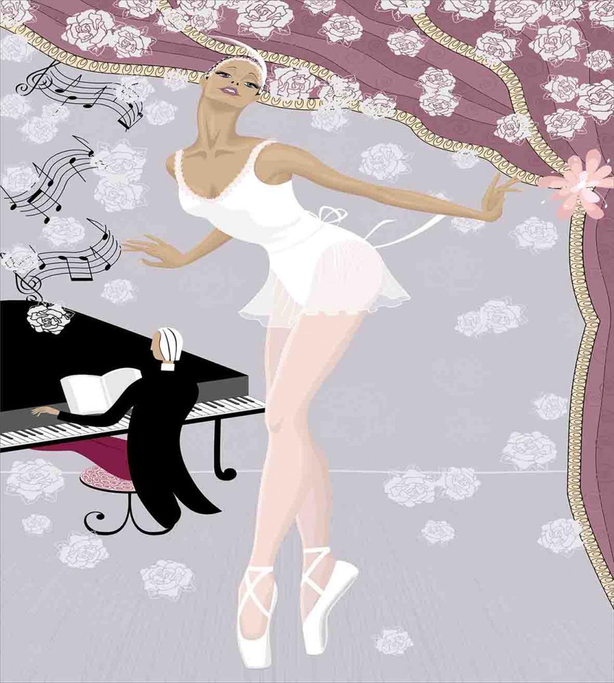 Old Ballroom and Pianist — Pattern