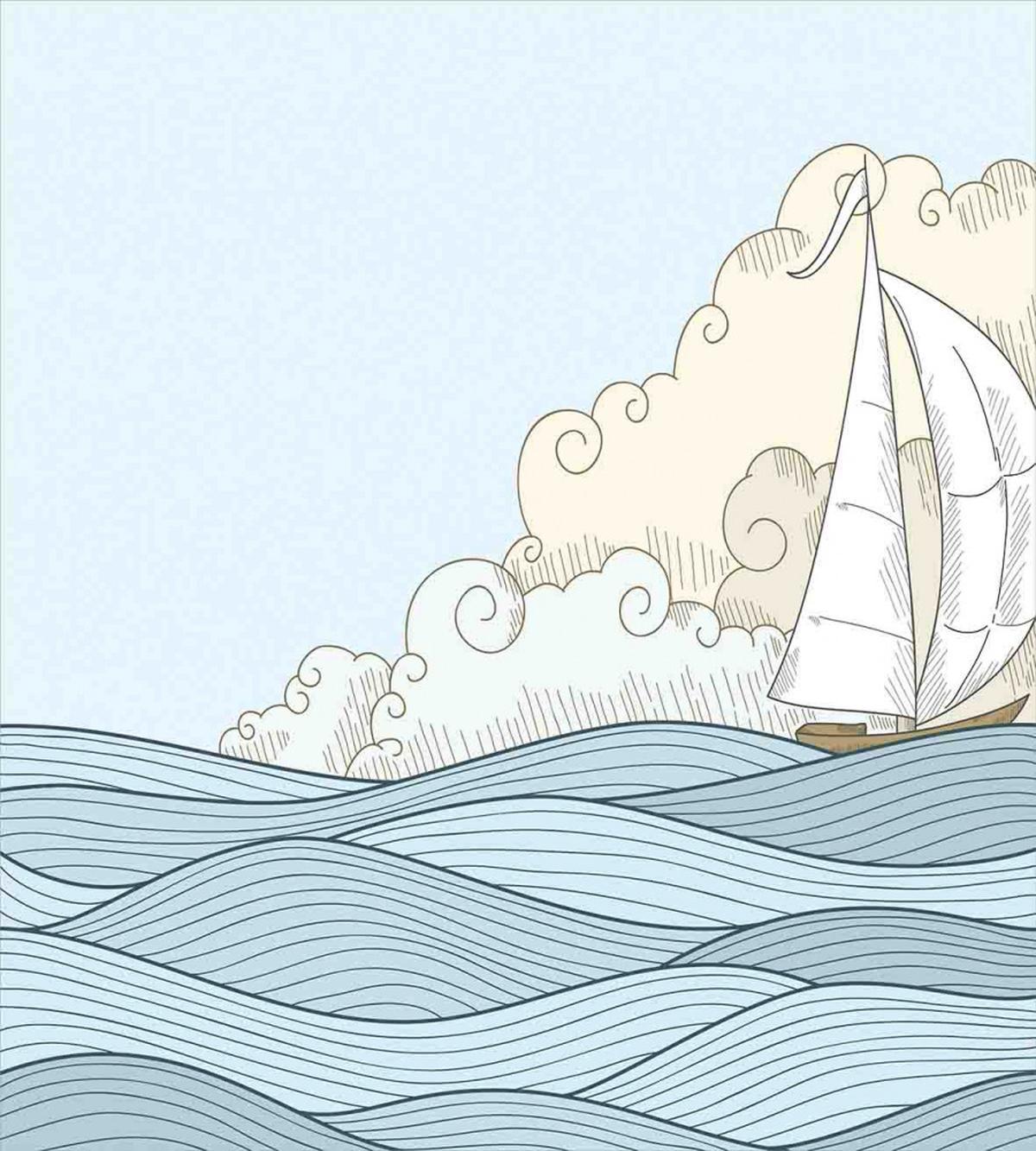 Doodle Style Ocean — Pattern