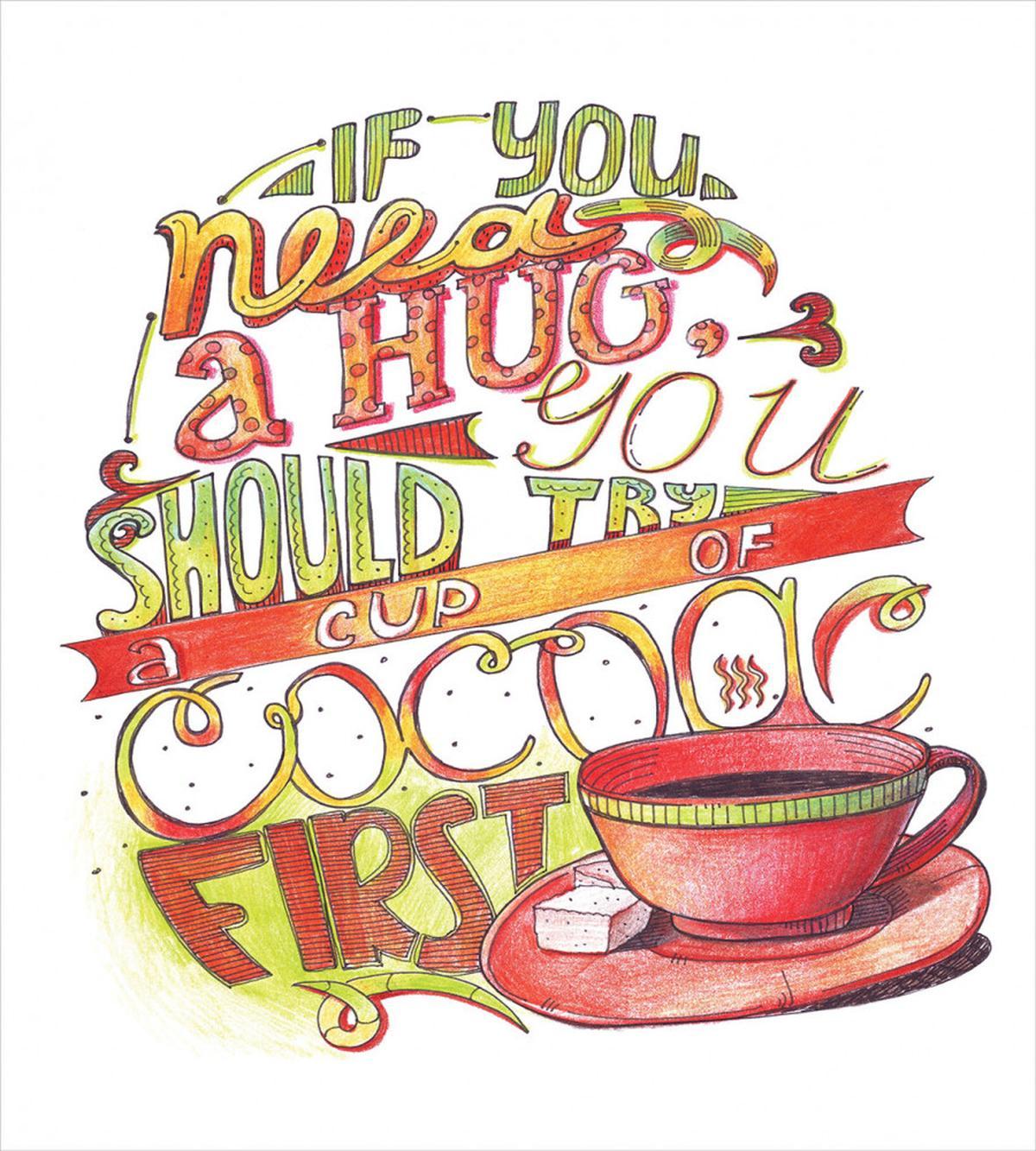 Retro Words About Love to Cocoa — Pattern