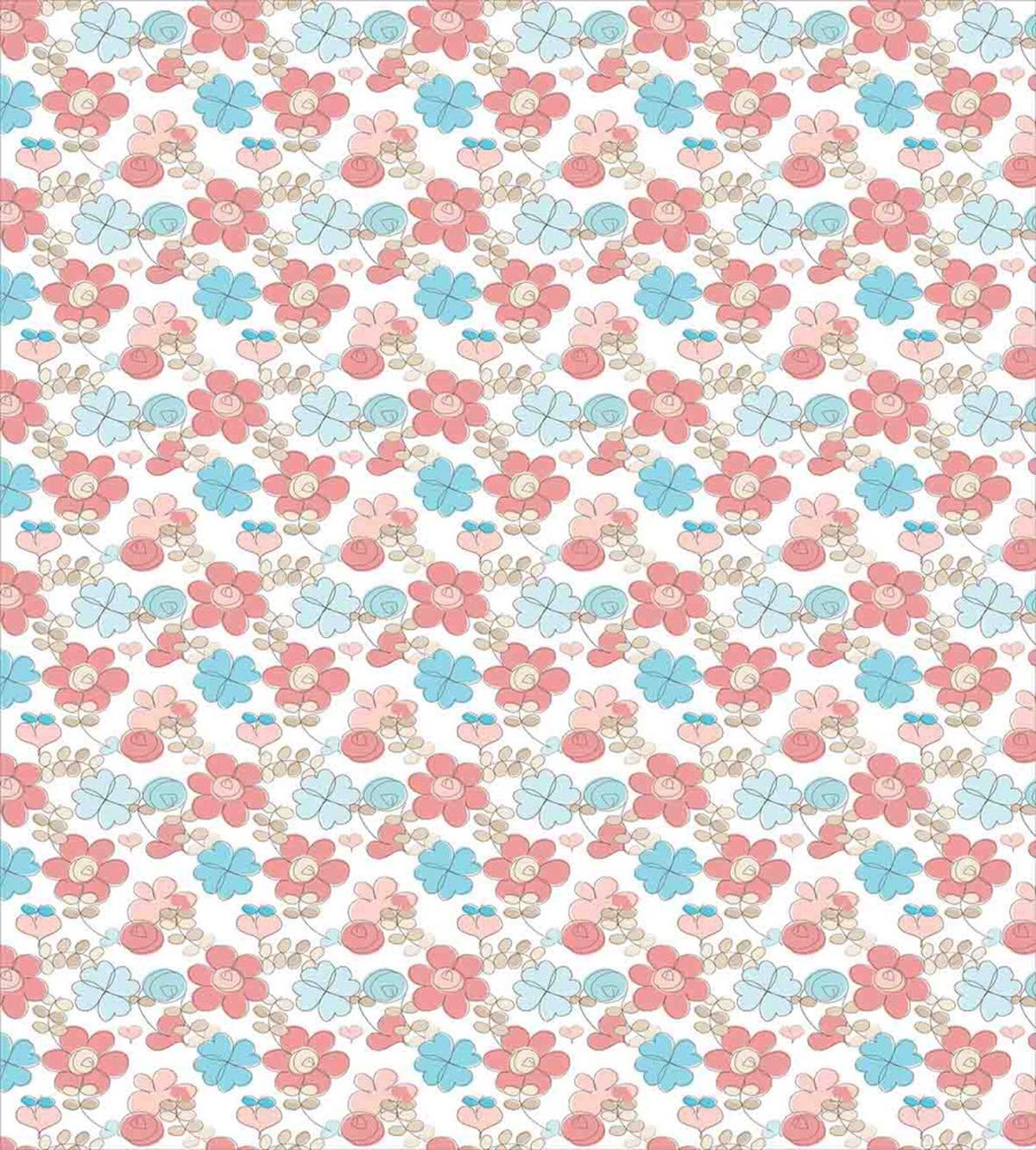 Hearts and Flowers Abstract — Pattern