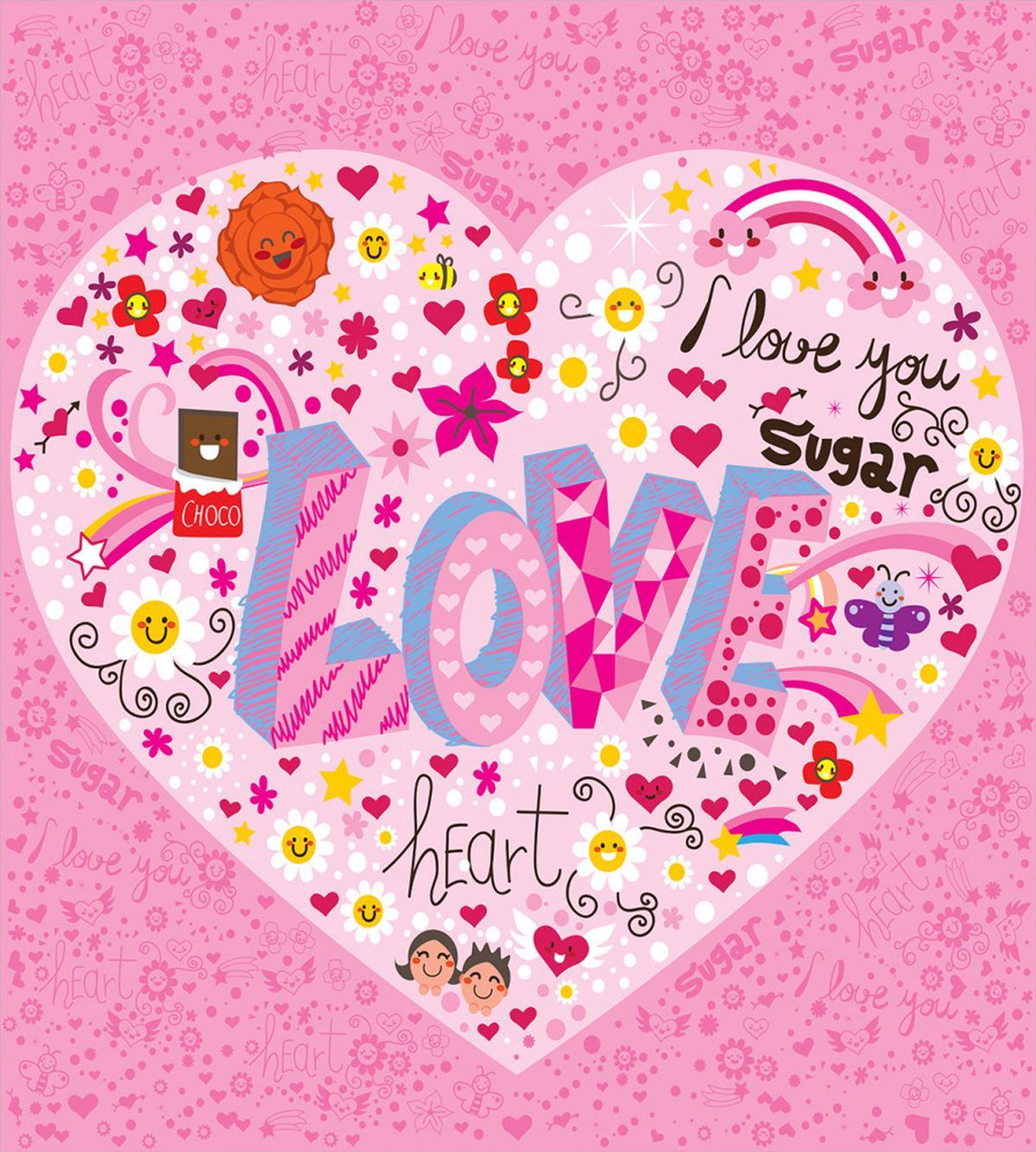 I Love You Sugar Heart — Pattern