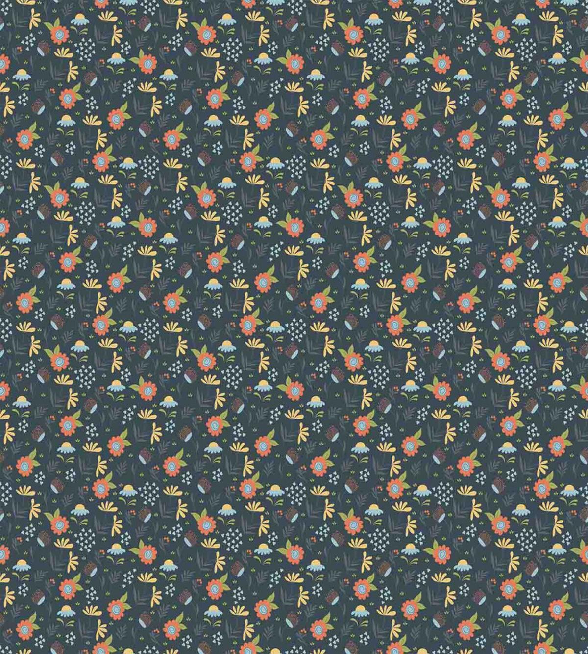 Wildflowers on Blue Spring — Pattern