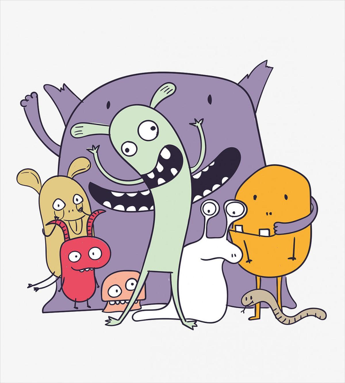 Spooky Fun Monsters or Beasts — Pattern