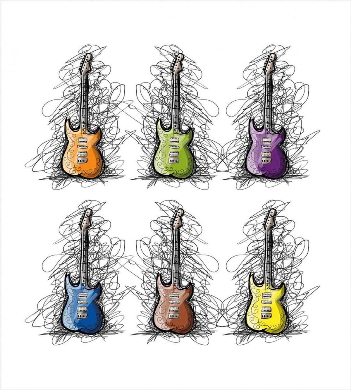 Guitar Collage for Teens — Pattern