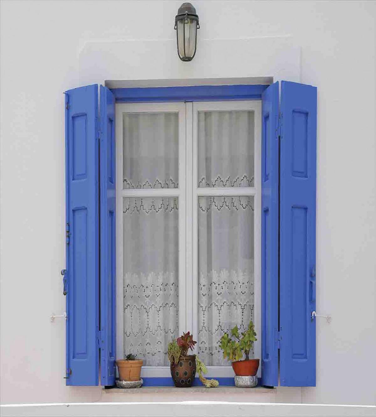 Shutters Flowers Window — Pattern