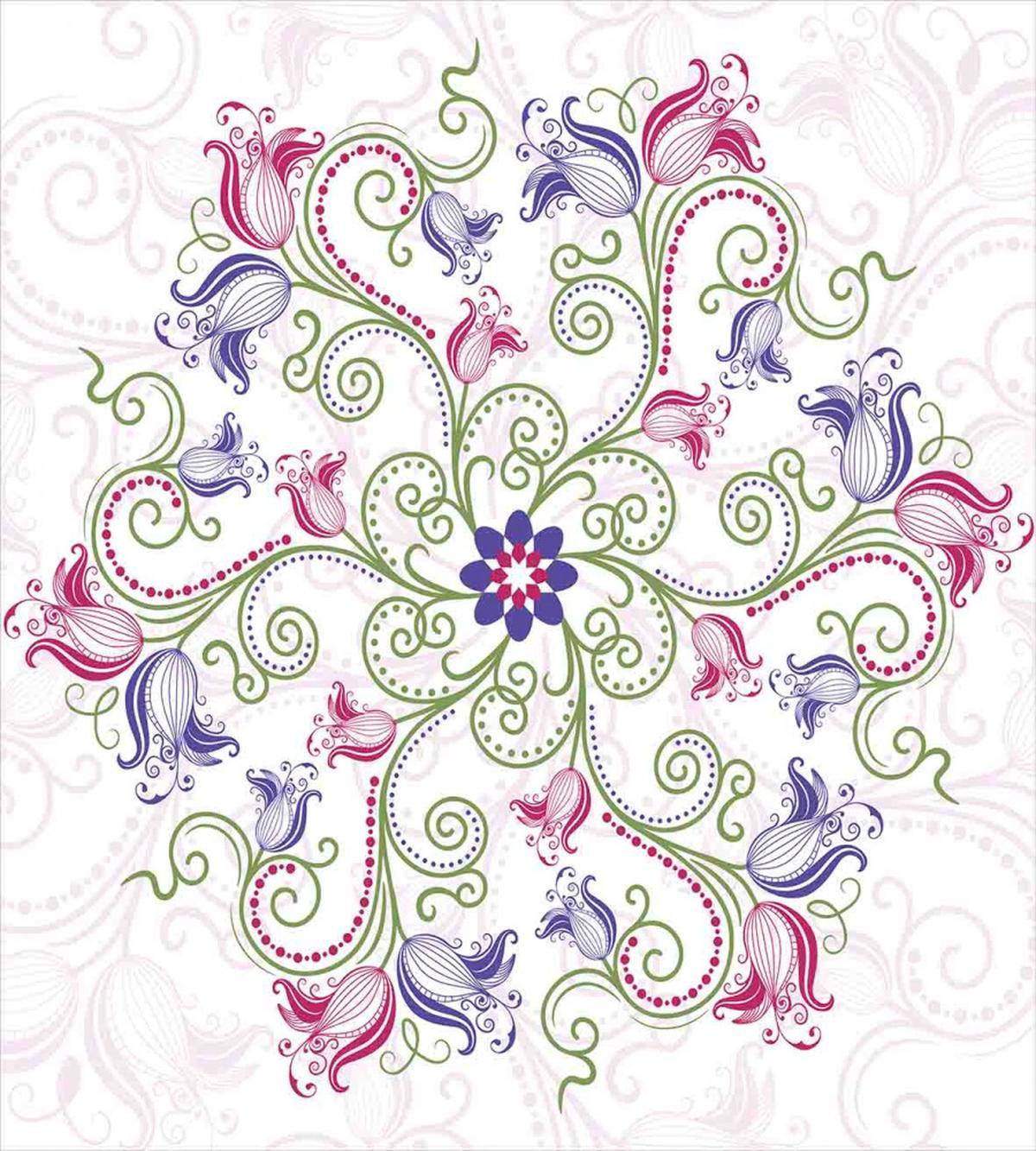 Round Flower Frame — Pattern