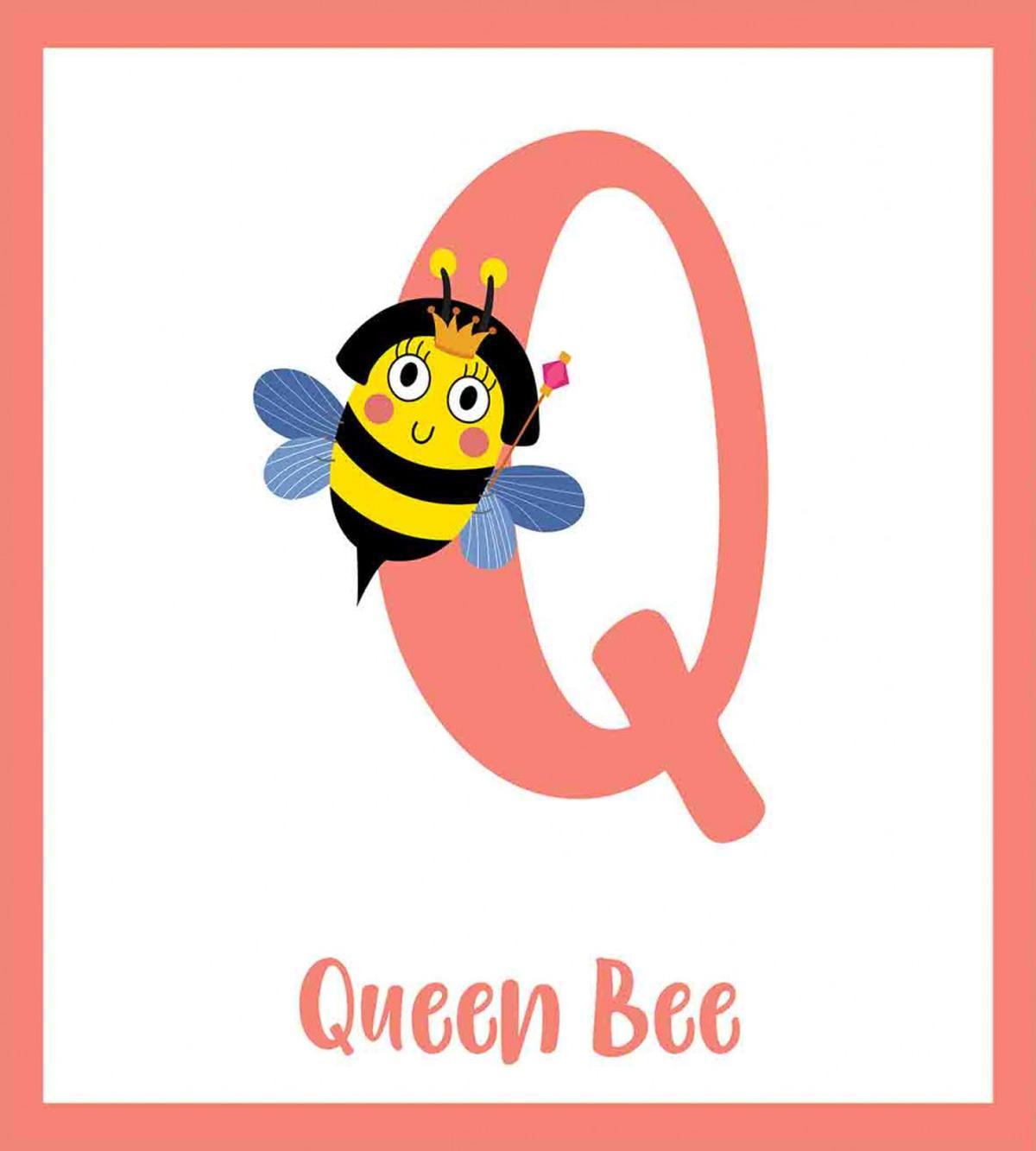 Cartoon Animal Letter Q — Pattern
