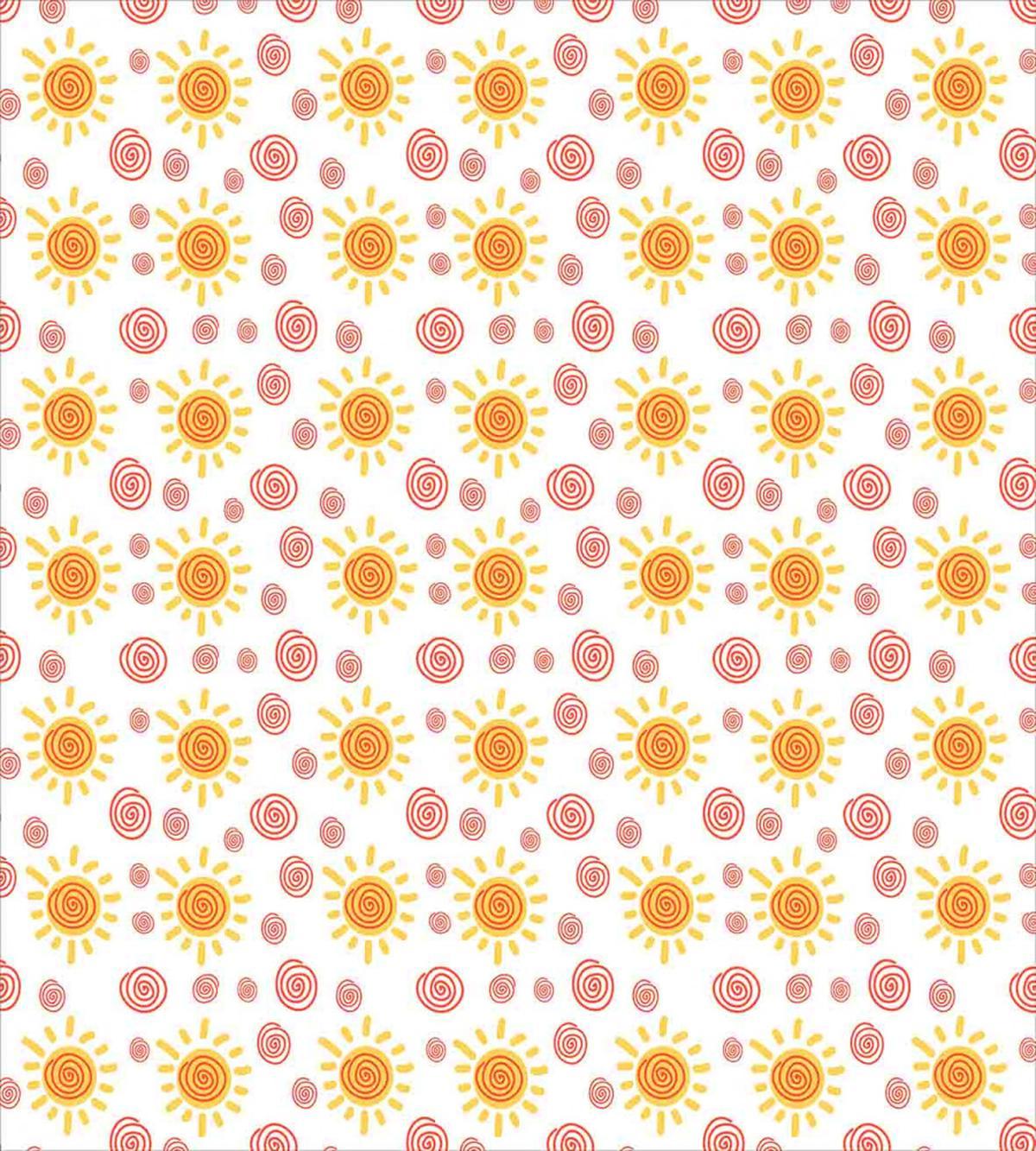 Hand-drawn Cartoon Sun Motifs — Pattern