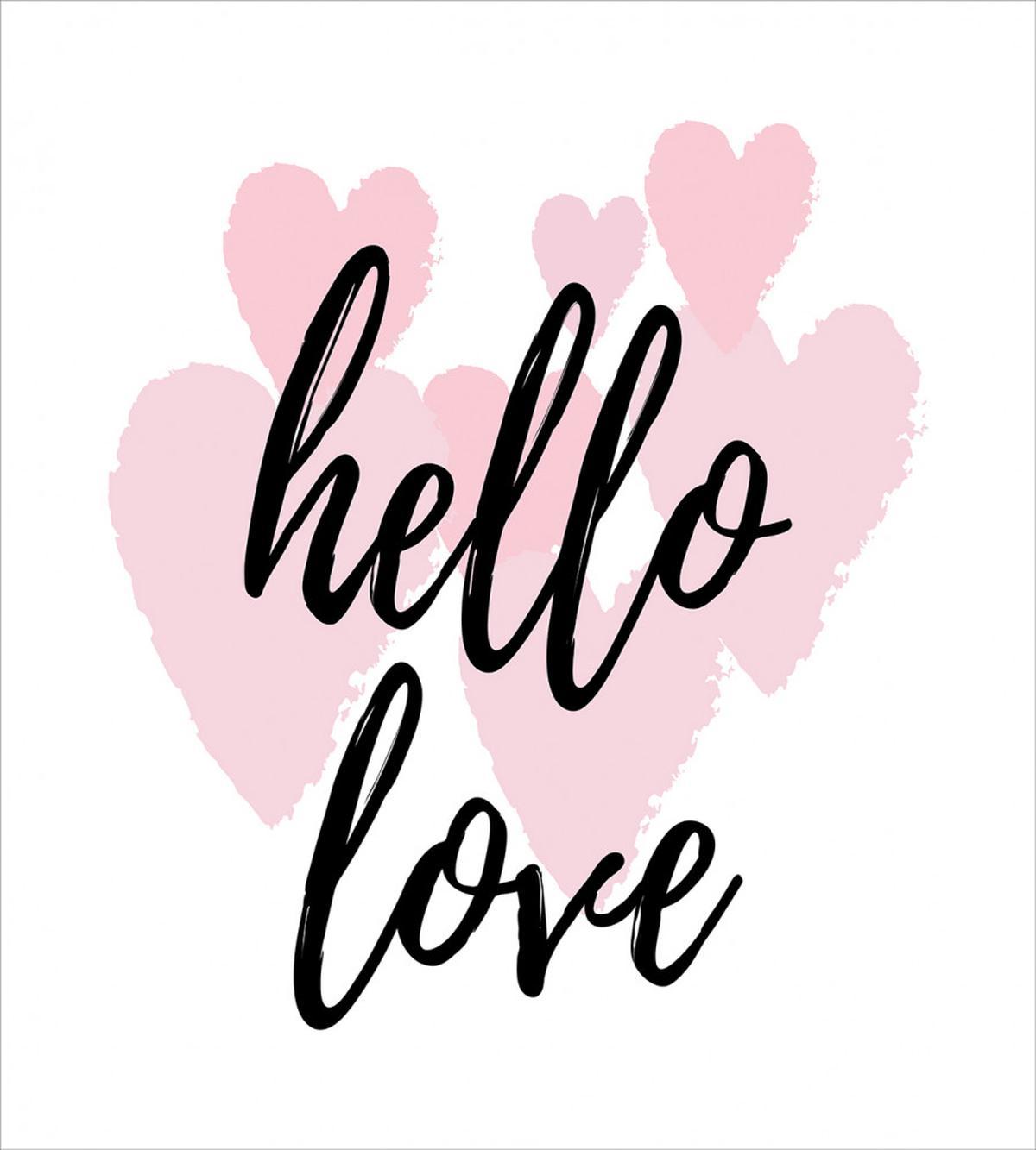 Romantic Phrase Hearts — Pattern