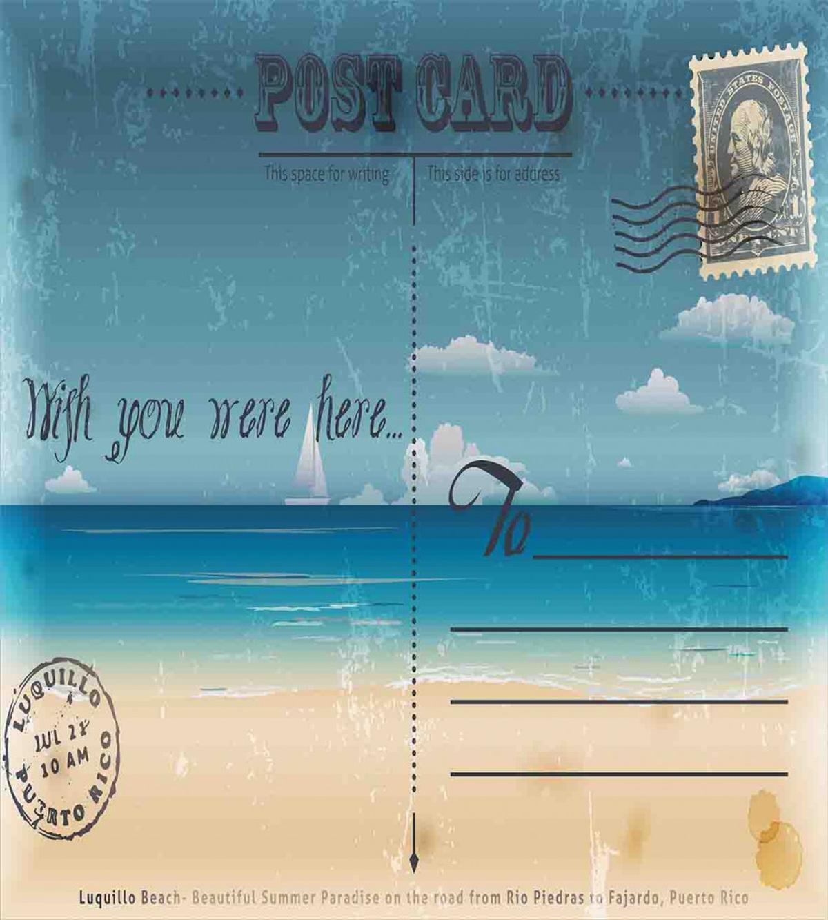 Summer Postcard Stamp — Pattern