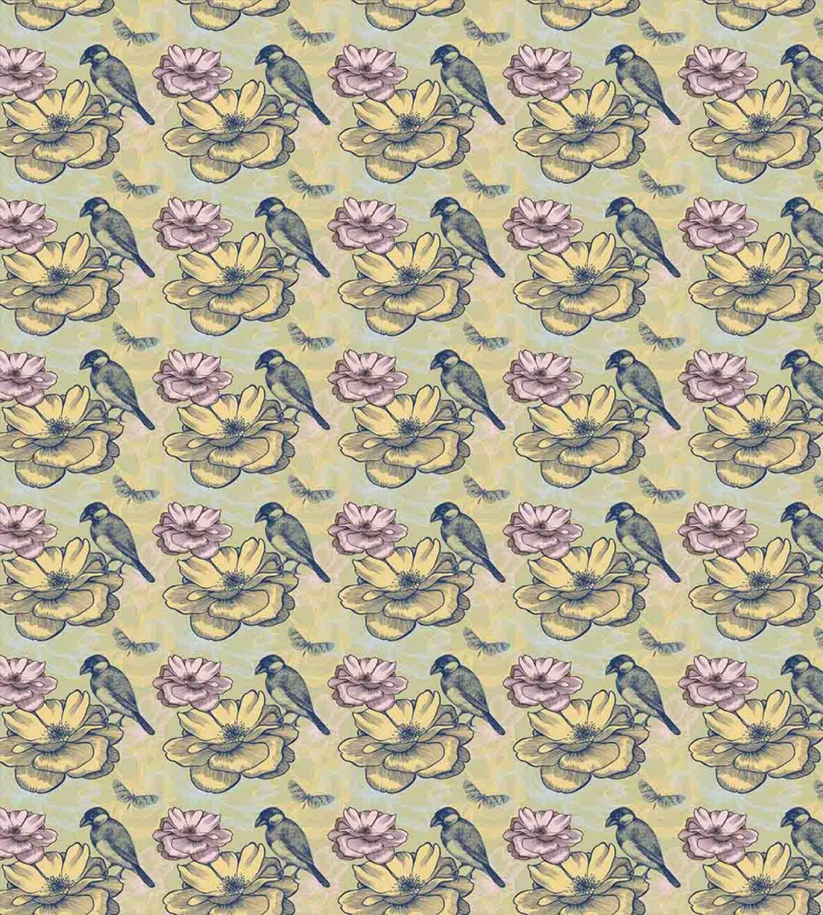 Bird Butterfly Flowers — Pattern