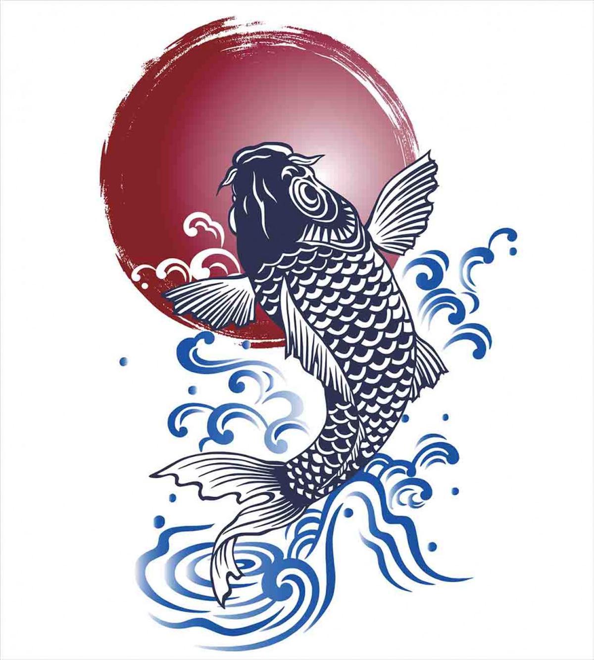 Carp on Flag — Pattern