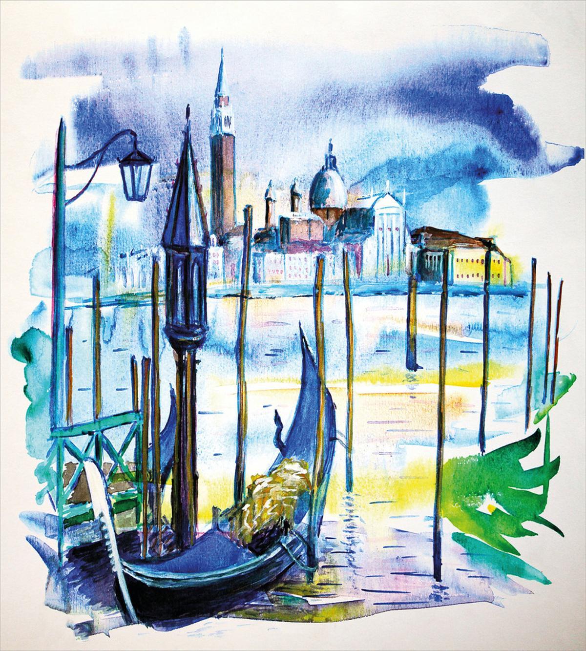 Boat in Venice Italy — Pattern